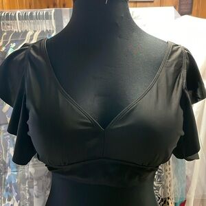 Plus size swim top flattering style